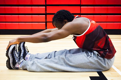 Student stretching 
